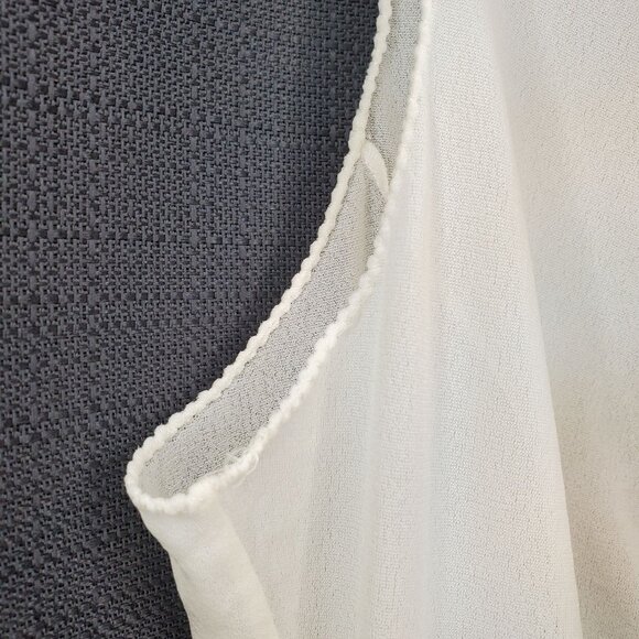 Vintage Margit Brandt For R USA Ivory Sheer Knee Length Slip Women's Size Medium - Picture 9 of 12